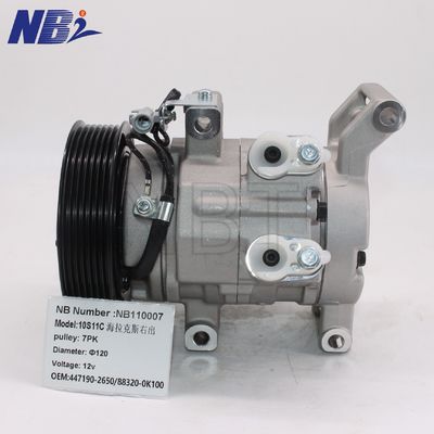 Hailax thẳng ra máy nén không khí FAW 10s11c 7 PK12VOEM 447190-2650/88320-0K100 Điều kiện sử dụng 12V Voltage