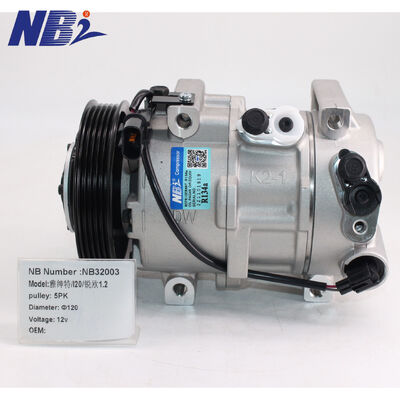 DVE12 Auto AC Compressor 12V 116MM cho Hyundai Accent 2014 Máy nén điều hòa không khí mới 5PK 97701C7000